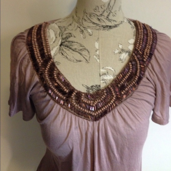 *🆕 Charlotte Russe Purple Embellished Top XS - Picture 2 of 4